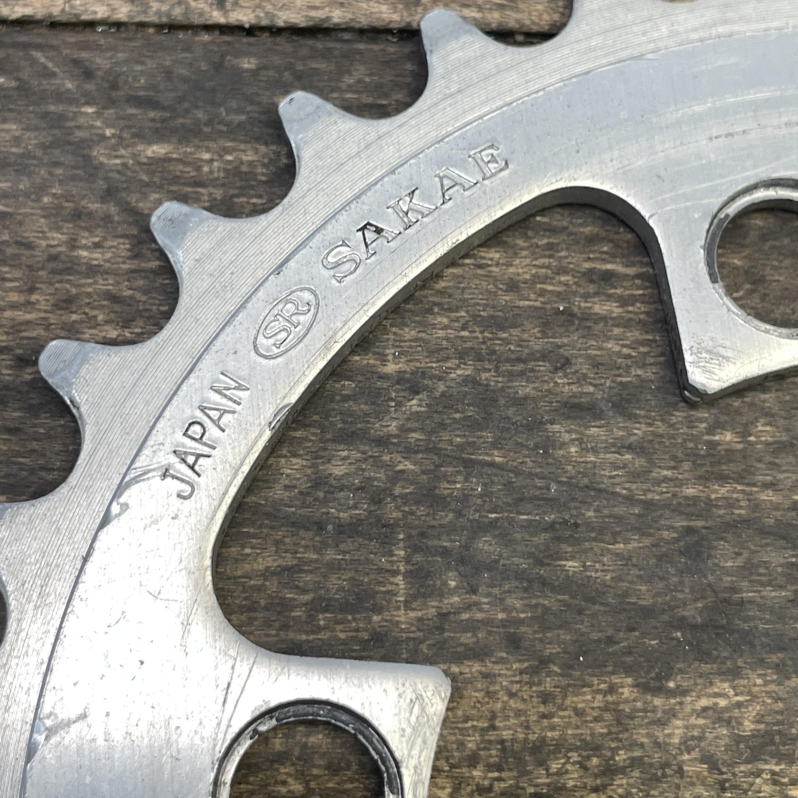 Vintage SR Sakae 34t Chainring 86 BCD 34 Tooth Silver Alloy Japan Road Tour