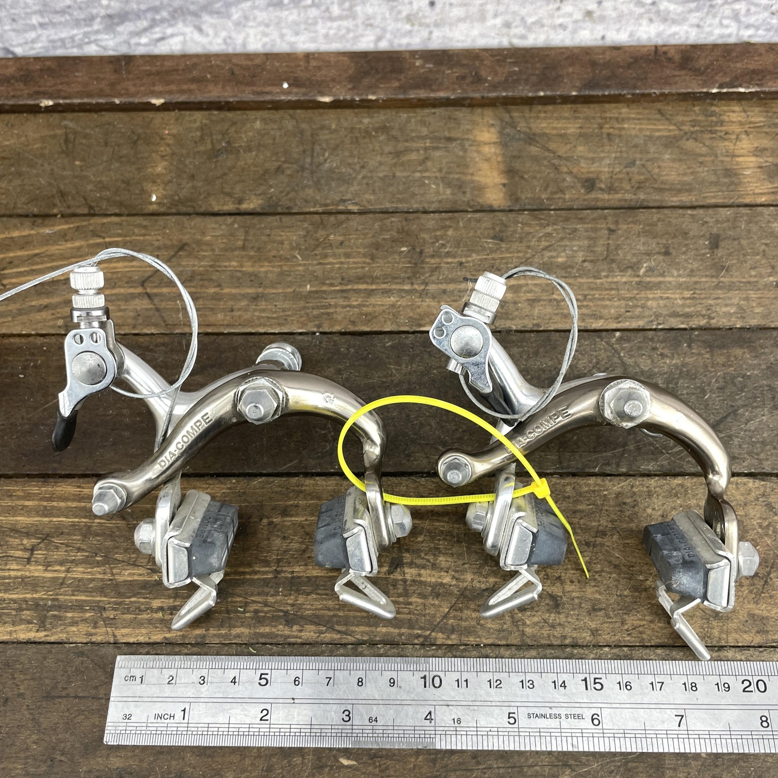 Vintage Dia-Compe Center Pull Caliper Brakes Recessed Bronze Front & Rear Road
