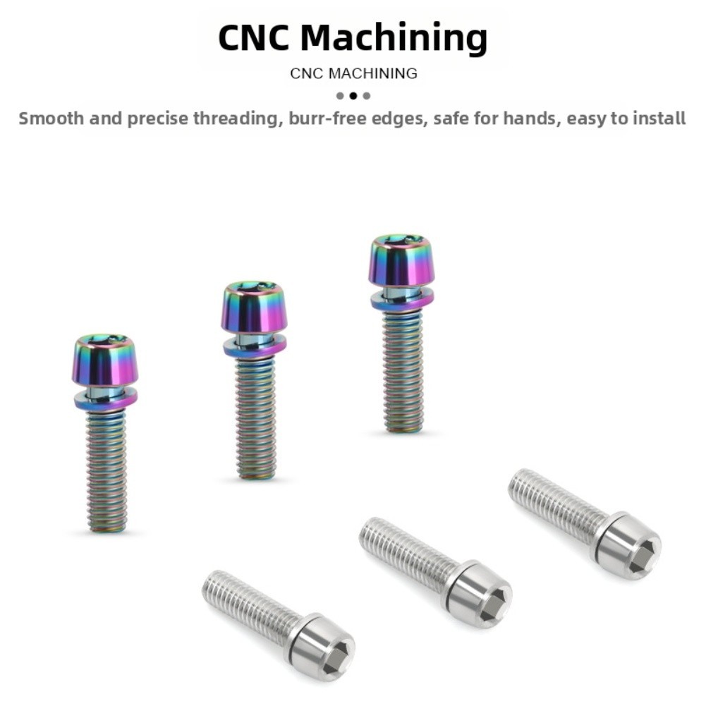 6pcs Stainless Steel Bicycle Handlebar Screws M5x18MM for Mountain Bikes