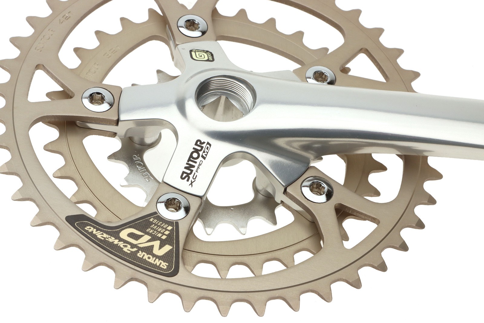 Sun Tour XC PRO Microdrive CW-XP10 Crankset 8 SPD 175mm Silver 42/32/20 NOS NEW