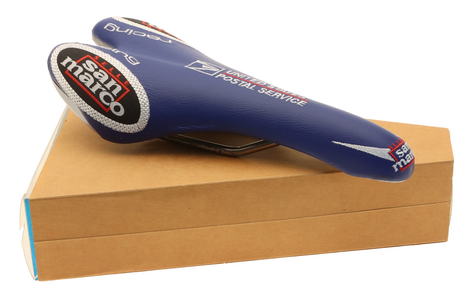 Selle San Marco Era Saddle Lance-Era Postal USPS Ti Rails Blue Rare NIB NOS NEW