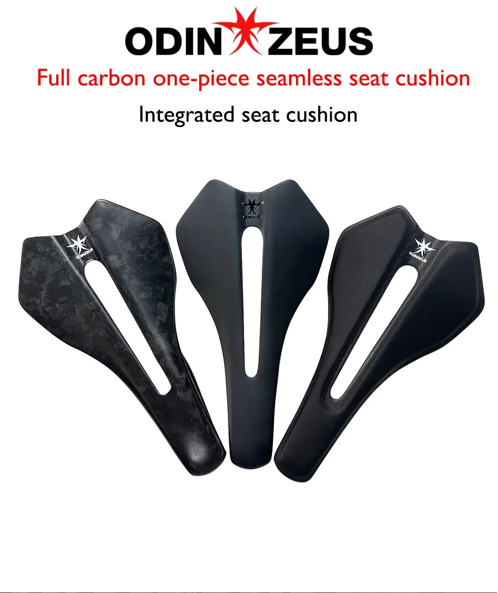 Carbon Fiber Leather Road Bicycle Saddle Hollow-Out Design Bike Seat Cushion