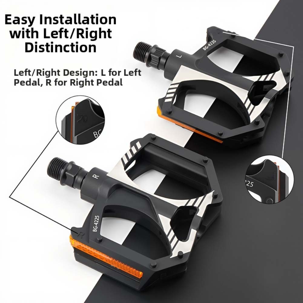 Reliable Nylon Bicycle Pedals with Double DU Bushing for Mountain Bikes