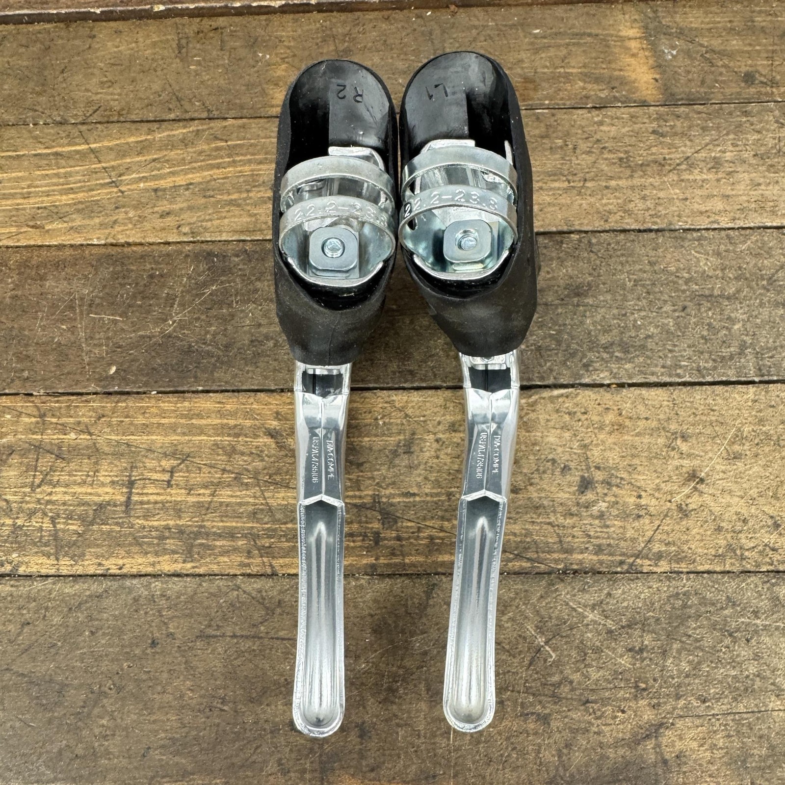 Vintage Dia-Compe TANDEM Brake Levers DUAL NOS Non Aero 4-Finger 23.8mm Drop Bar