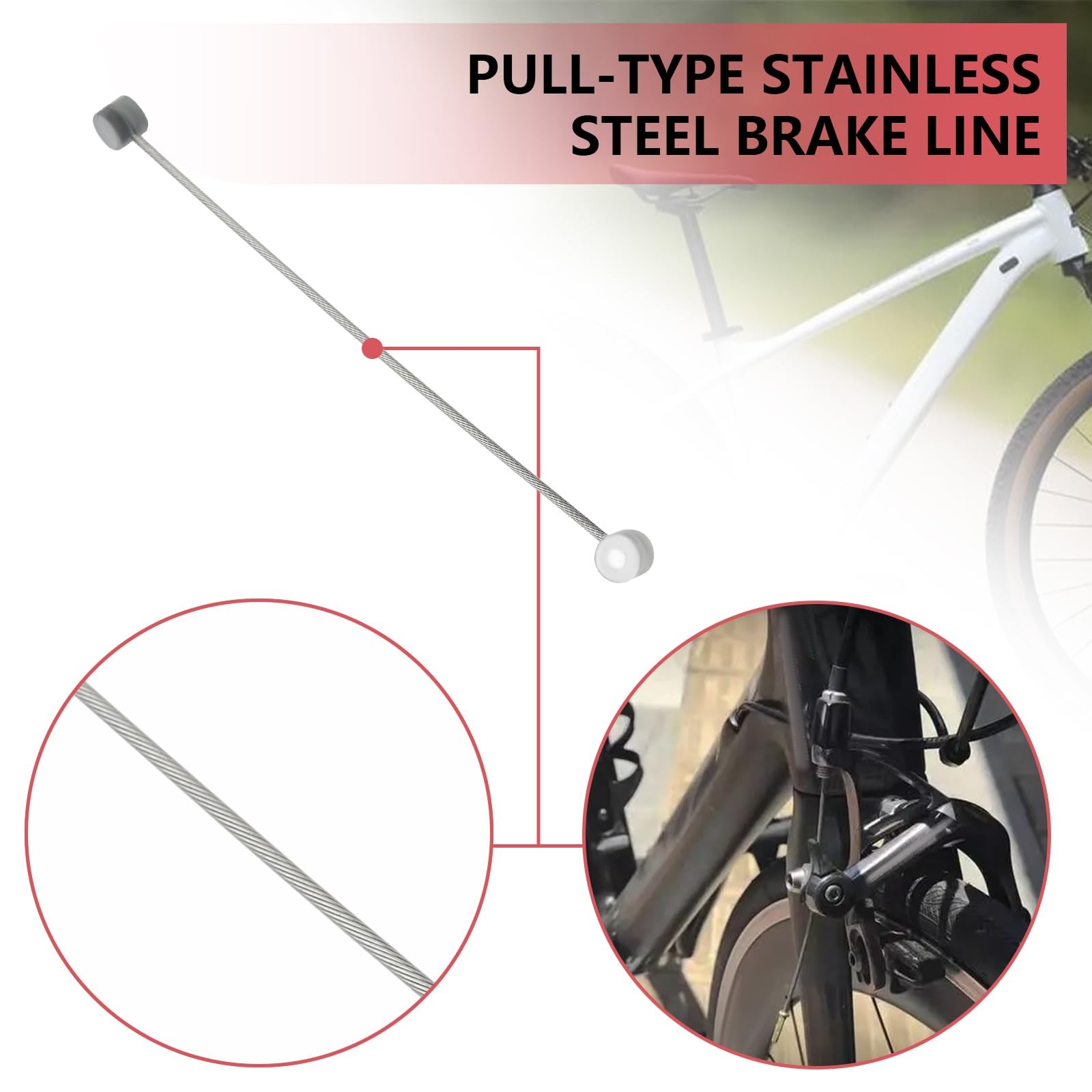 2pcs Centre Pull Straddle Wires 110mm Double End Straddle Cable with 7mm Barr…