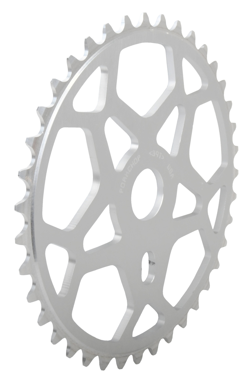 Chop Saw 39T SNOWFLAKE bicycle chainwheel – SILVER ANODIZED