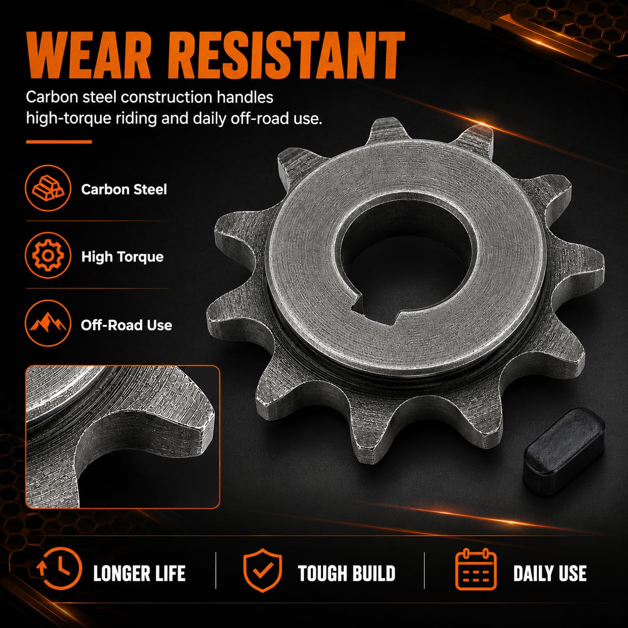 11T Front Motor Sprocket for Tuttio Soleil01 Electric Dirt Bike, Chain Engine Sp
