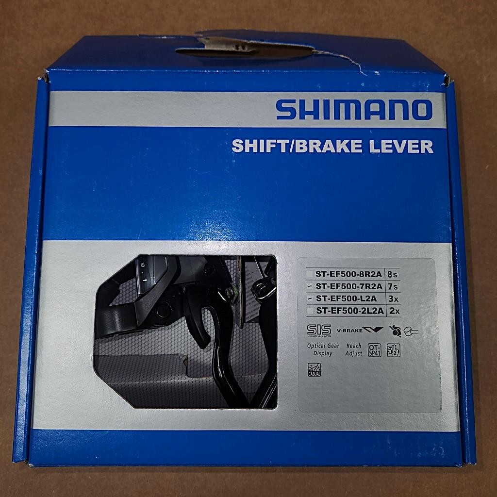 Shimano ST-EF500 3 x 7-Speed Bicycle Brake/Shift Lever Set Black OPEN PACKAGE