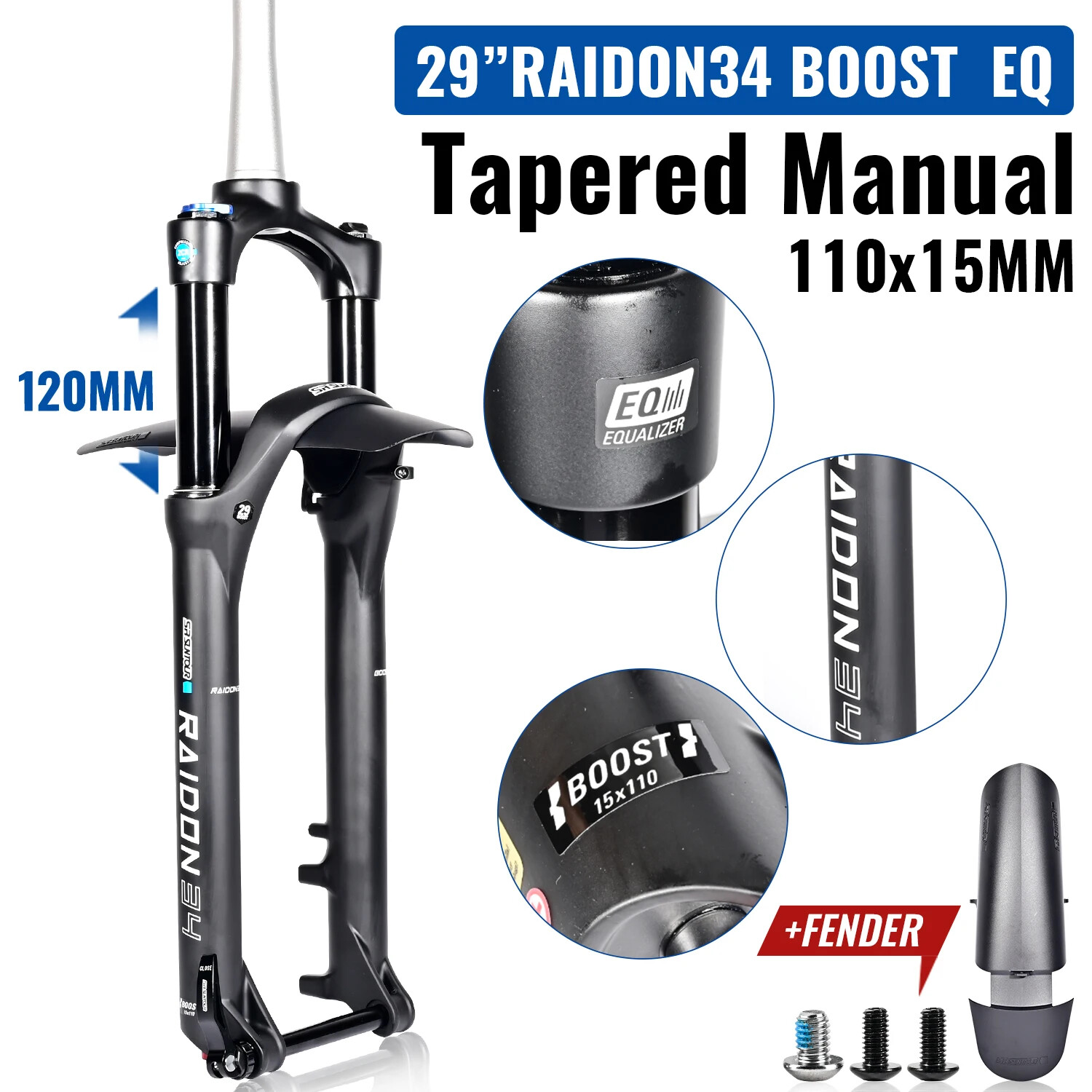 26 27.5 29 Inch Mountain Bike Suspension Fork 100/120mm Air Damping Remote Fork