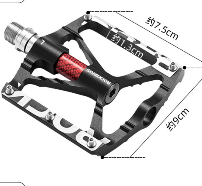 ROCKBROS Bike Pedals 9/16» Aluminum Alloy Bearing Non Slip Pedals Road Mountain