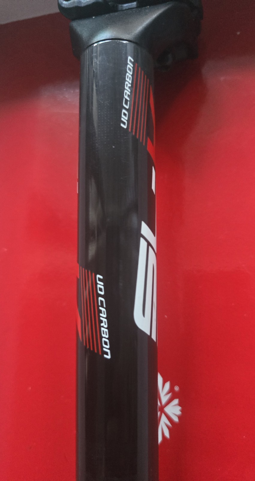 FSA SL-K UD Carbon Plain Seatpost 27.2mm x 350mm Black/Red/White