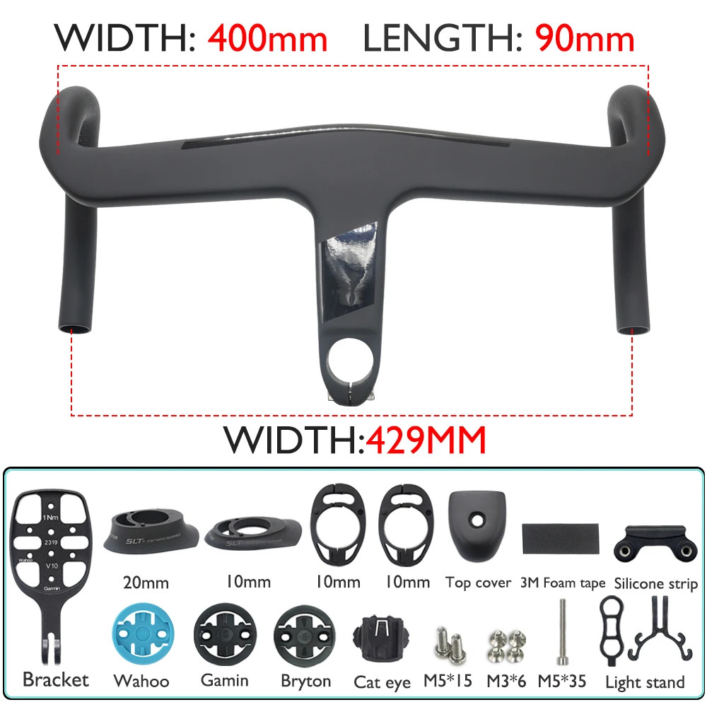 Carbon Integrated Aero Road Bike Drop Bar 7 Degree Flare Bicycle Handlebar
