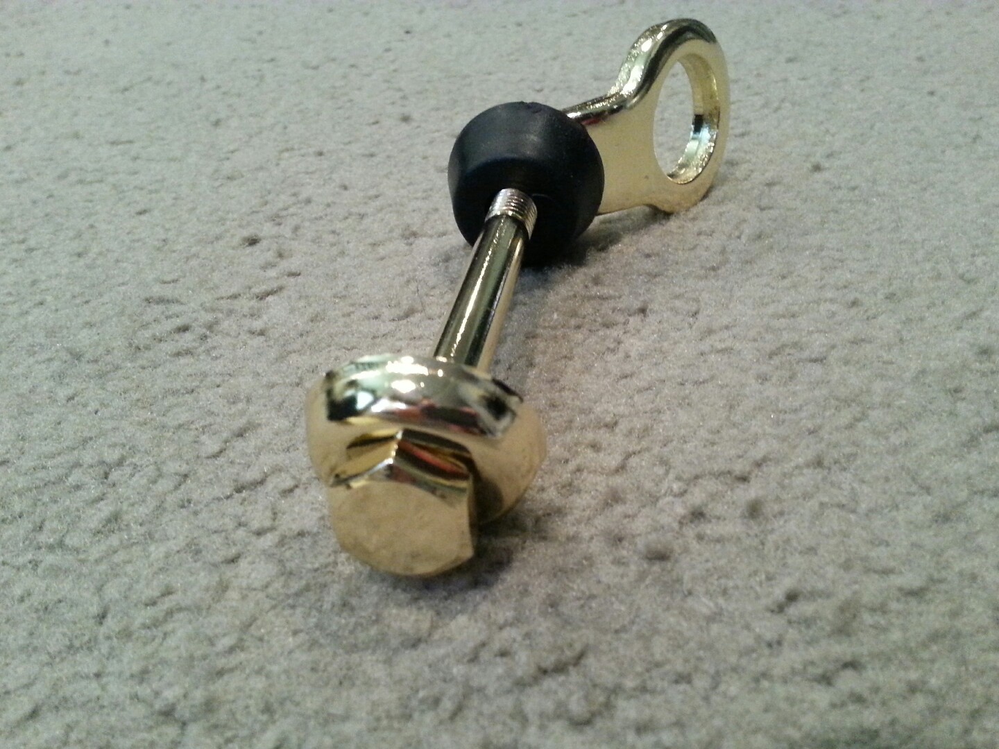NEW GOLD BOLT N BRACKET FOR BICYCLE SPRINGER FORKS, comes complete as shown