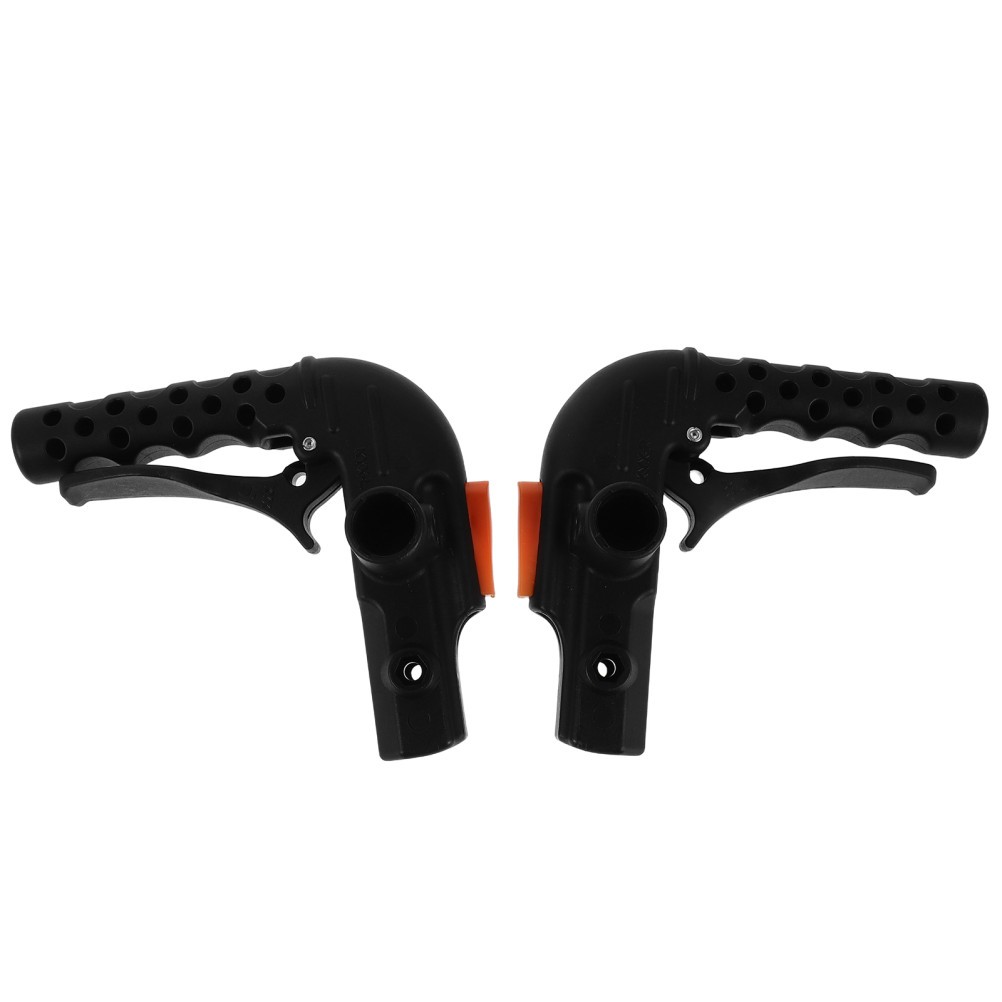 1 Pair Wheelchair Brake Handle Kit Black Reusable Plastic Metal Ergonomic Design