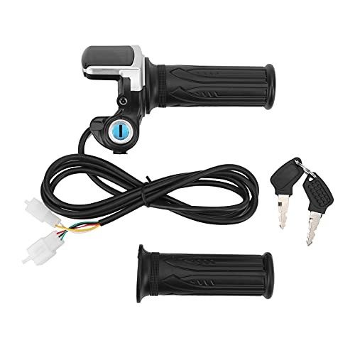 Electric Bike Throttle Grip Lock Key Set LED Indicator for Motorcycle Scooter