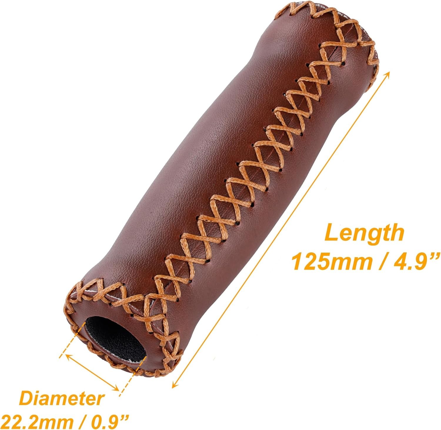 CyclingDeal MTB Bike Handlebar Grips Soft Cushioned Vinyl 125mm Cruiser