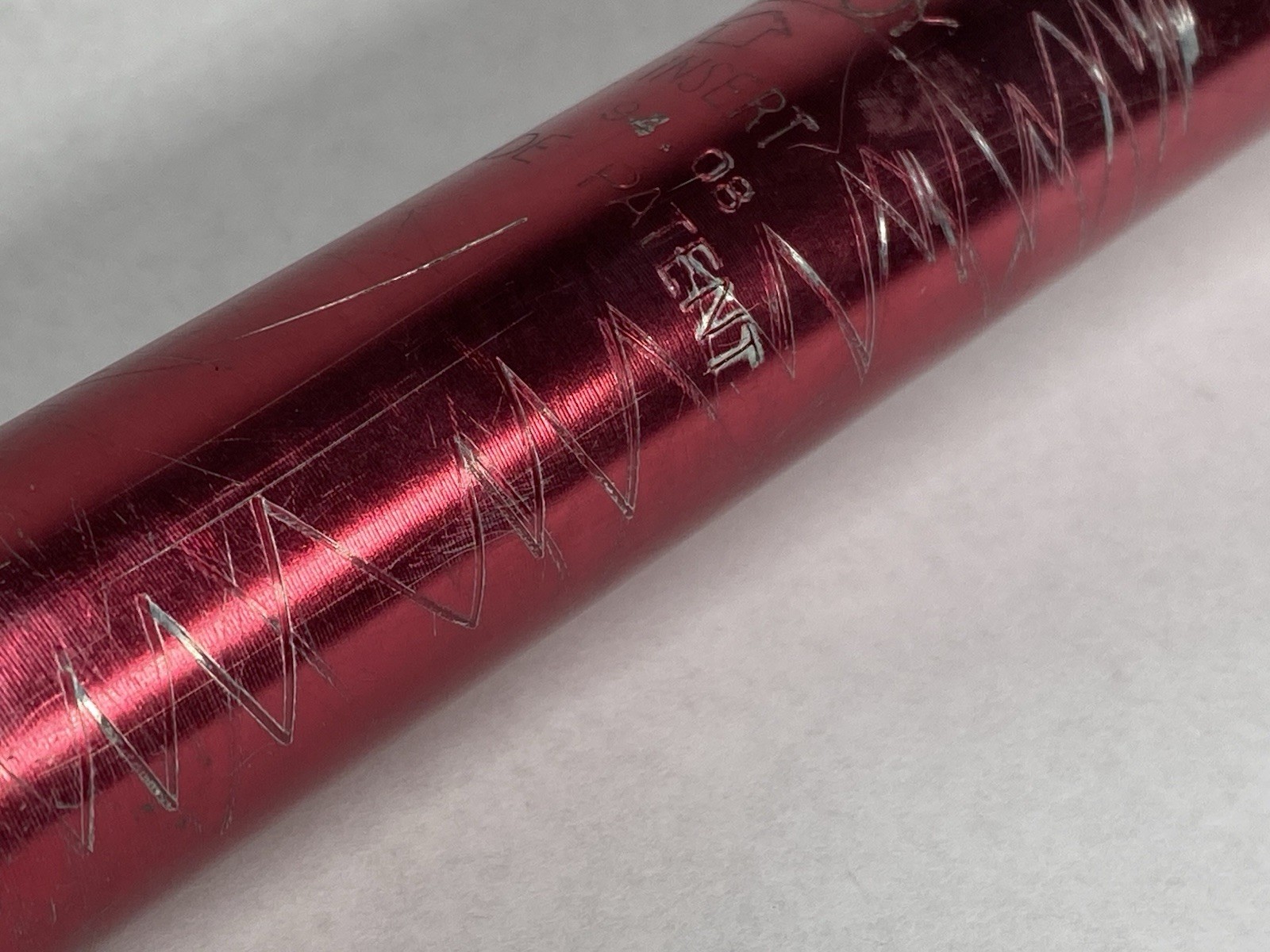Vintage Barracuda Kalloy 27.2mm Seatpost Red Anodized Single Bolt MTB 350mm