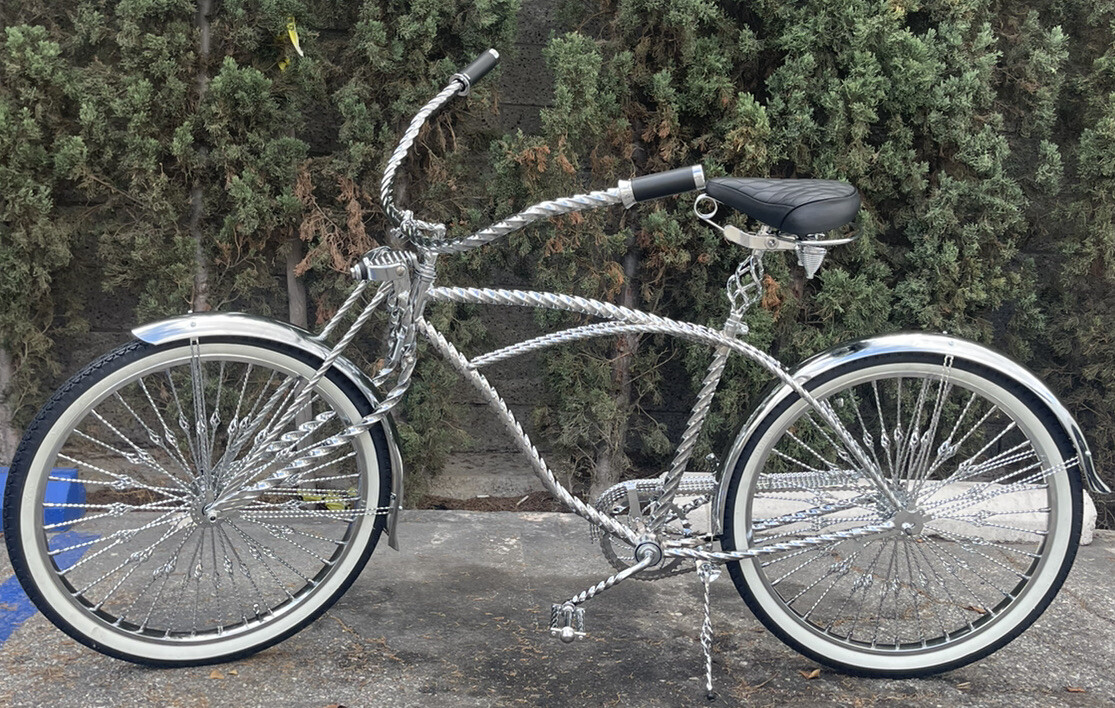 NEW! 26″ One of a Kind Beach Cruiser Bird Cage Bicycle In All chrome