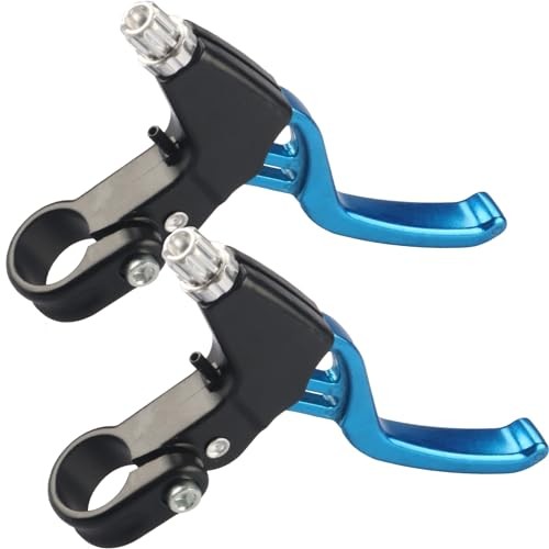 Gashwer Universal 2.2cm Bike Brake Levers Aluminum Alloy V-Brake Blue- 1 Pair