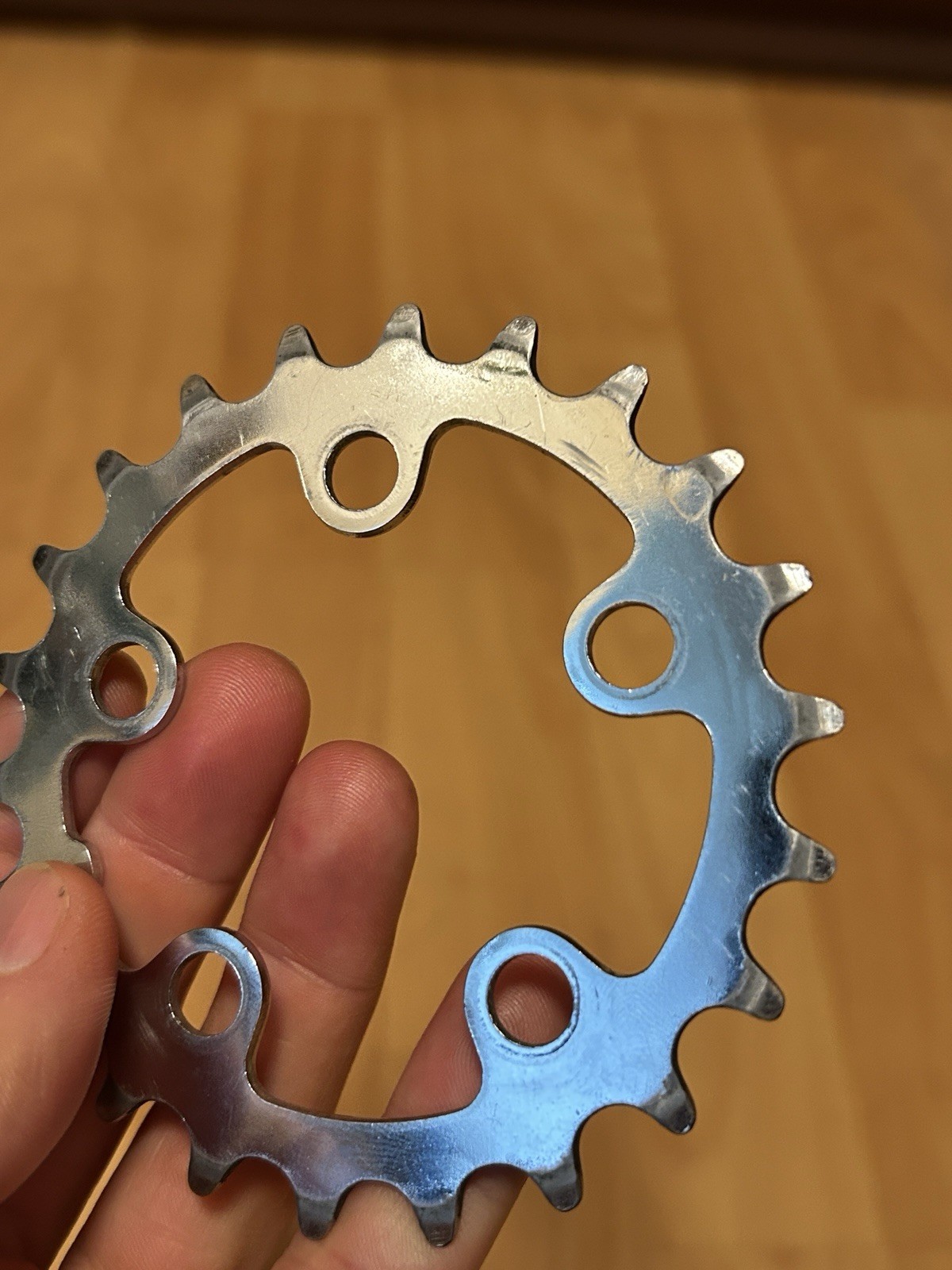 Shimano SG Chainring 22T SG J-22 Silver Chrome Steel Triple Inner 58 BCD 90s MTB