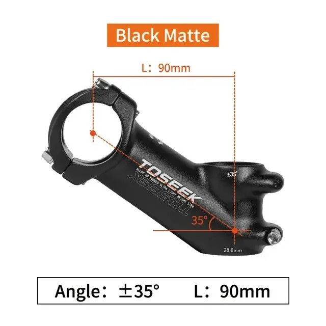Ultralight Road Mountain Bike Handlebar Stem 7/35 Degree 60/70/80/90/100mm Stem