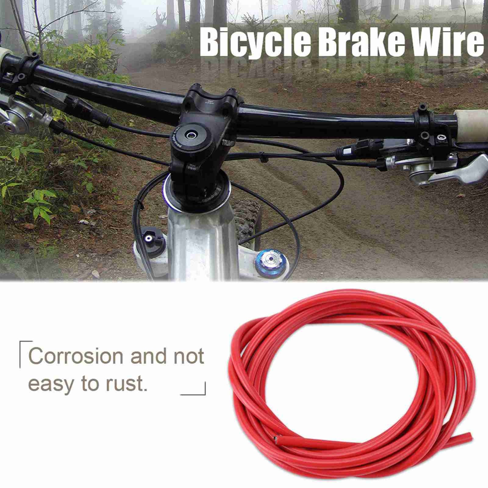 3meters Bicycle Brake Cable Bike Wires For Road MTB Bikes (Red) AP9