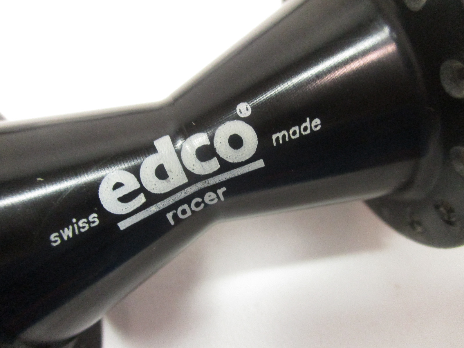 Rare Vintage Edco Racer 28H 100 x 9 QR Swiss Made Front Hub – Black