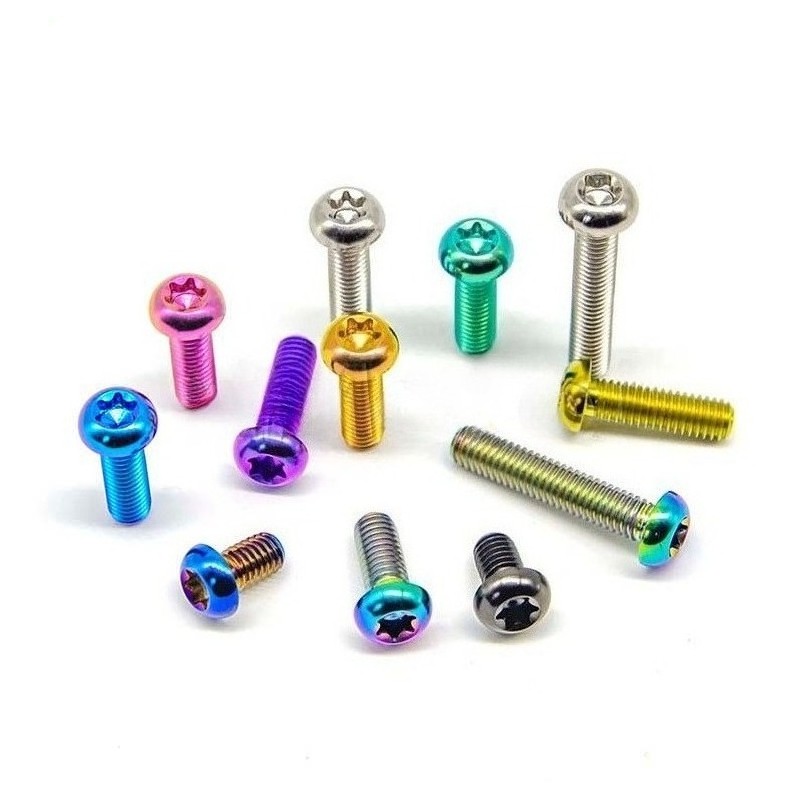 Titanium Bolts M6 Button Head Torx Screw 10 15 20 25 30 35mm 6pcs/package