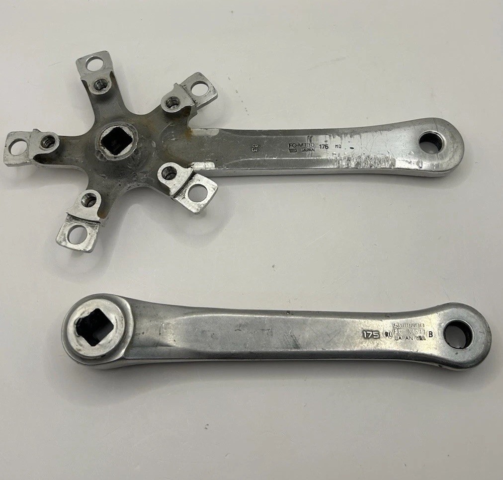 175mm x 110/74 bcd Forged Triple Shimano Deore XT FC-M730 crank arms