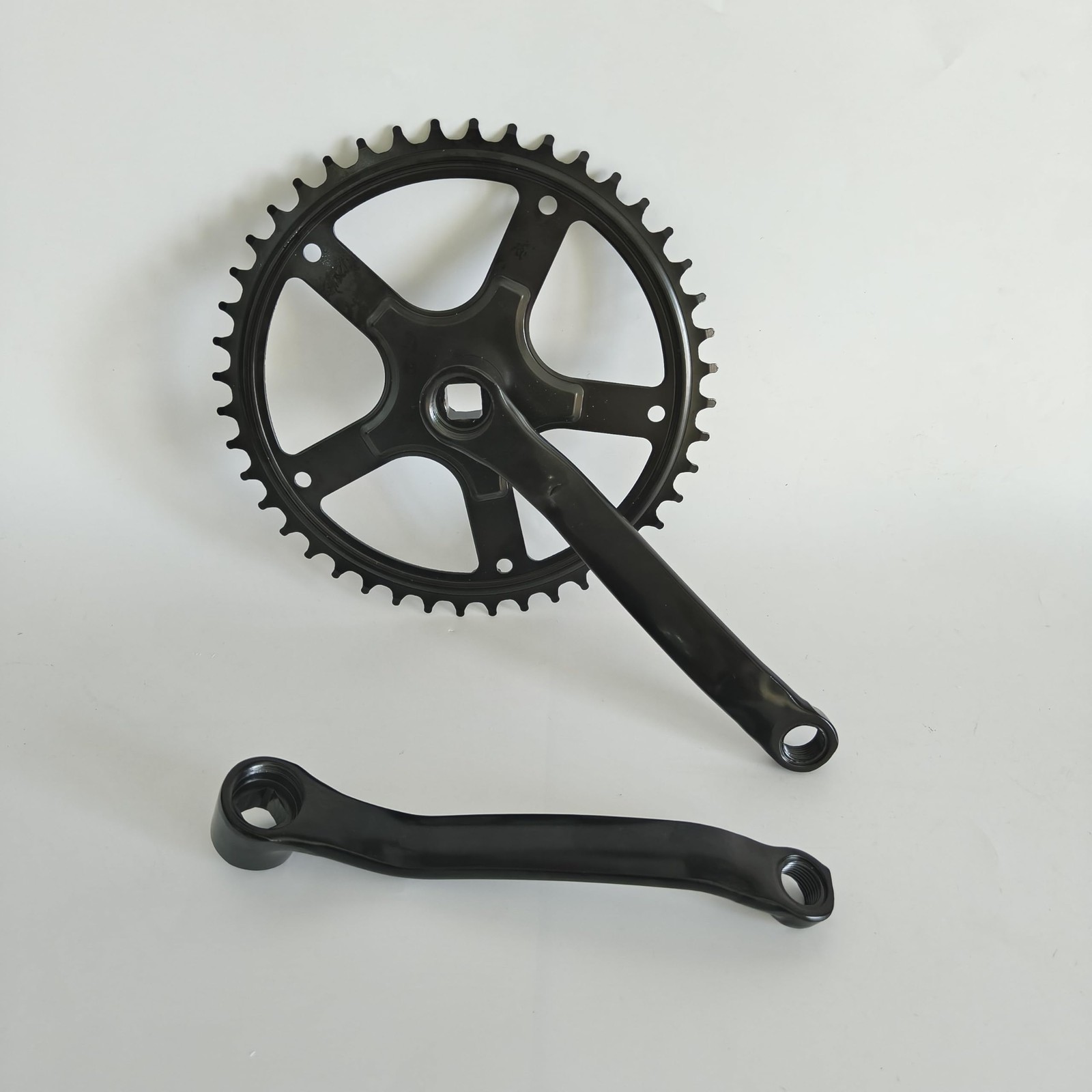 Bicycle Crankset Single Speed 36T 40T 44T 170mm Steel Chainwheel Black