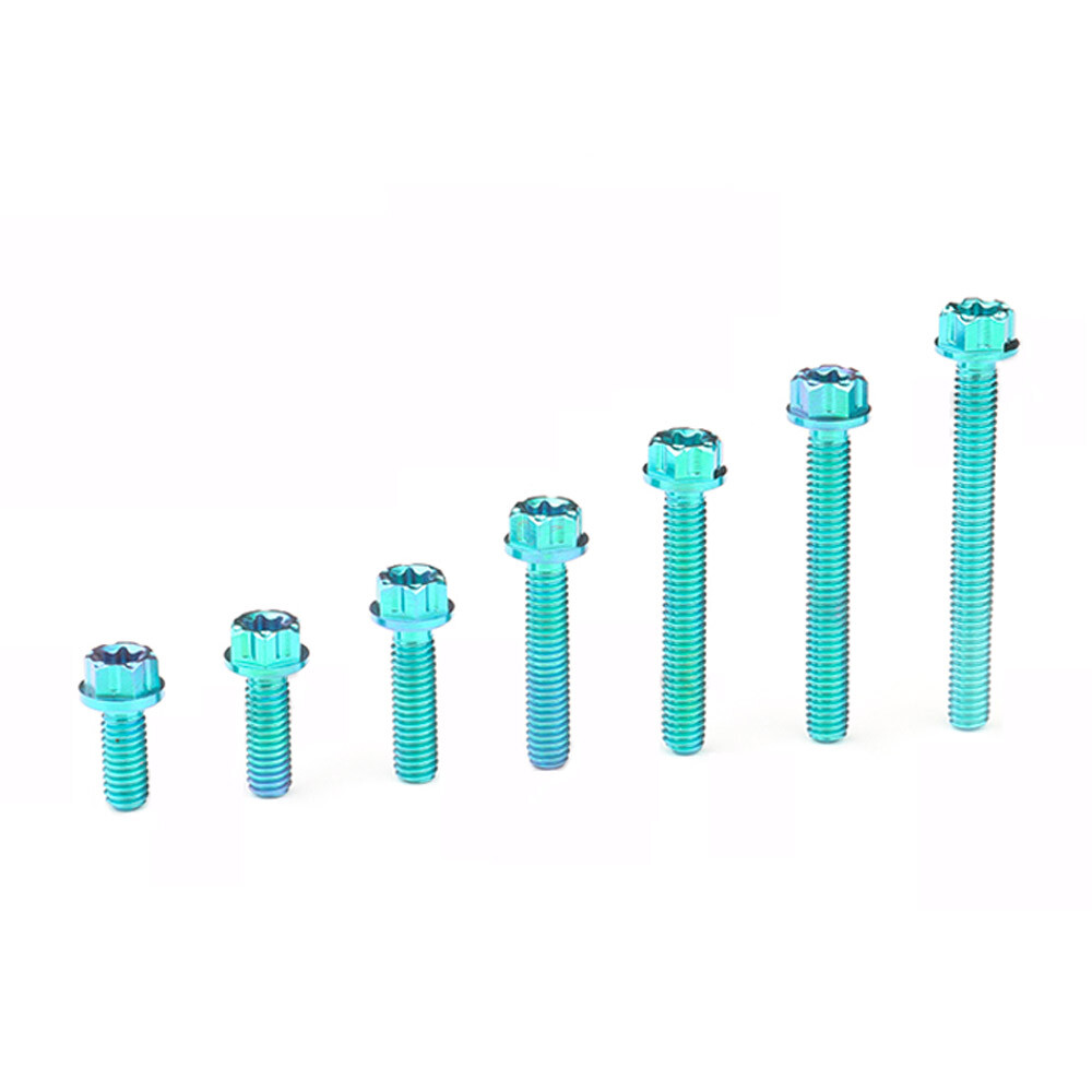 M4x10 12 15 20 25 30 35mm Titanium Bolts Flange torx screws Motorcycle Fastener
