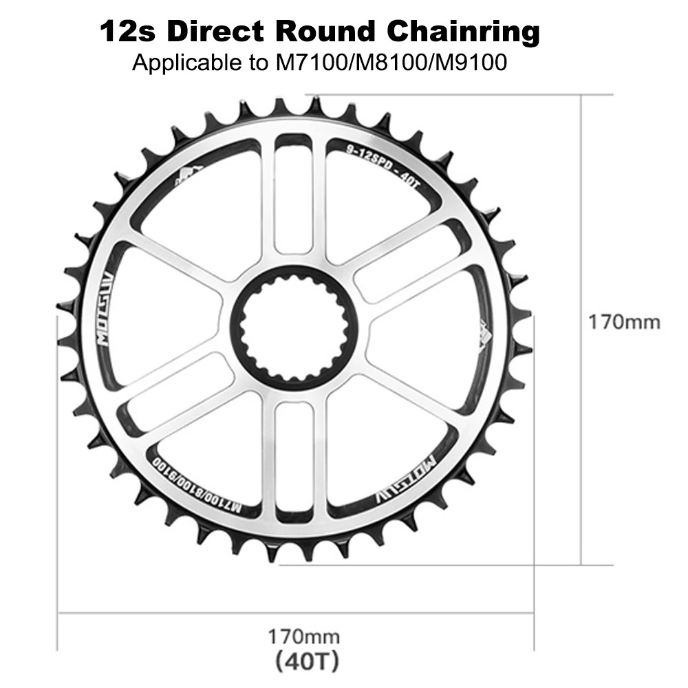 12 Speed Direct Mount Chainring 30T-40T for Shimano M9100 M8100 M7100