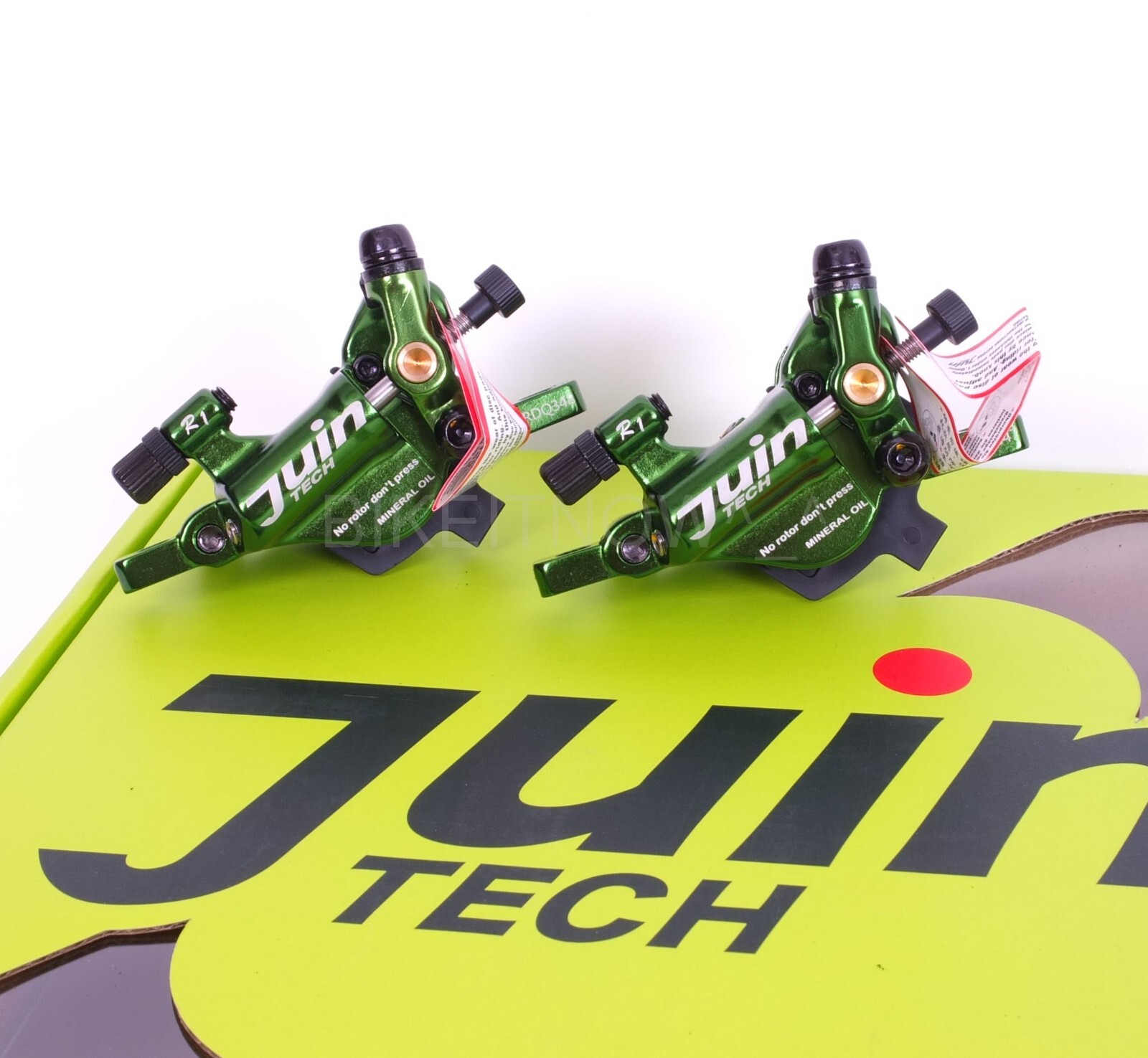 Juin Tech R1 Road Cyclocross Gravel Bicycle Bike Hydraulic Disc Brake Set Green