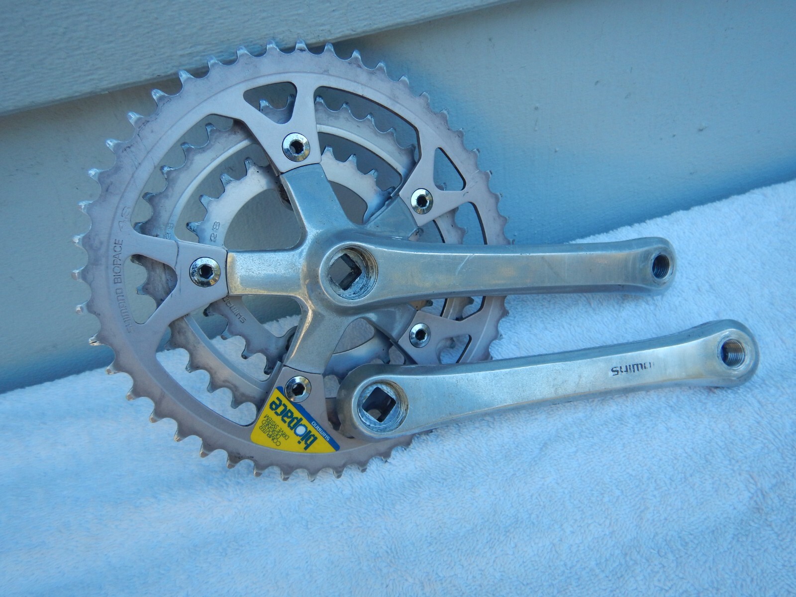 Shimano FC-B124 Biopace Triple Mountain Bike 175 Cranks Crankset Silver 110BCD