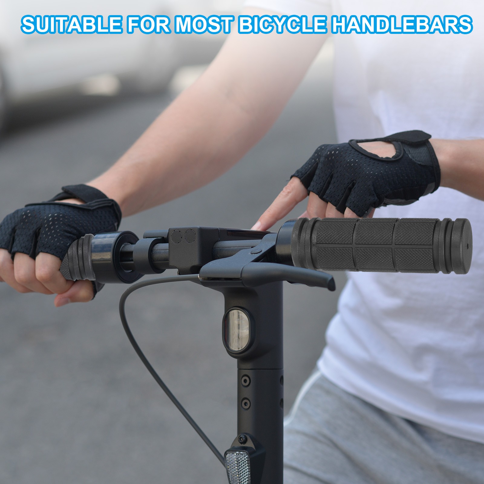 2Pcs 4.72″x0.87″ Non-Slip Bike Handlebar Grips Fluorescent Yellow
