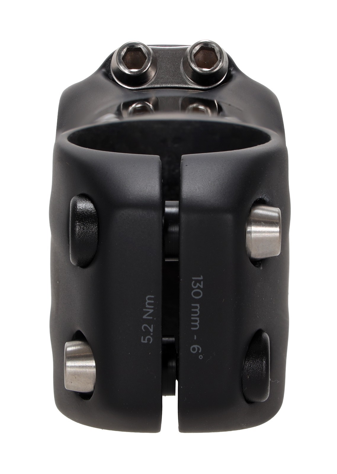 Black Inc Carbon Road Bike Stem 31.8 x 130mm 6º Black Gravel Titanium Hardware