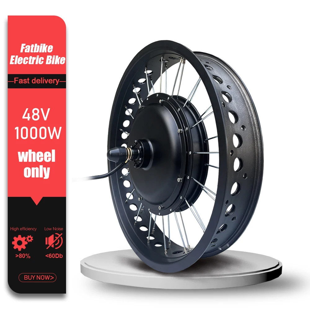 E-bike Conversion Kit 48V 1000W 4.0Tyre Brushless Rear Rotate Hub Motor Wheel