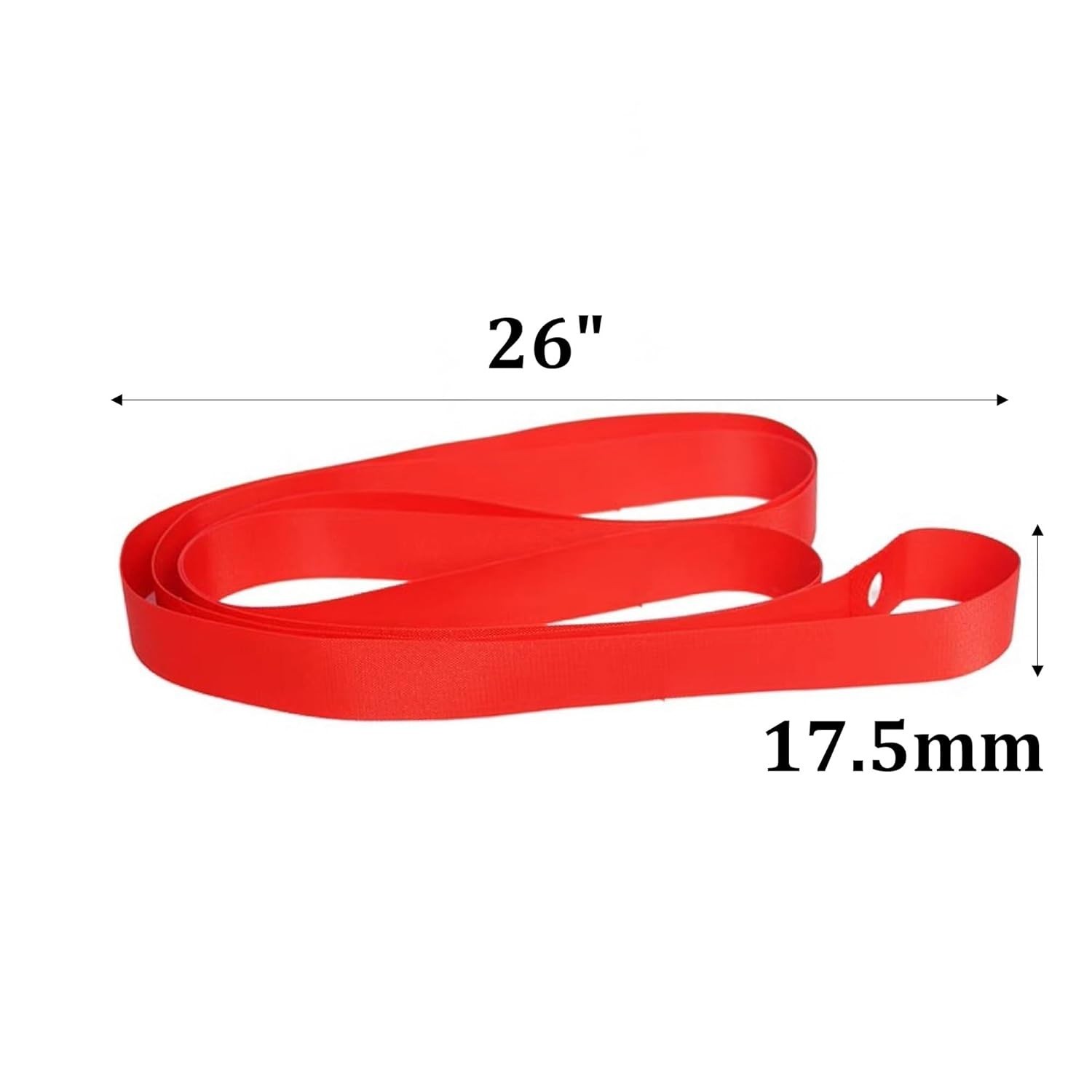 Puncture Resistant 26” Rim Tape – 2Pcs Red Elastic PVC for Mountain & Road Bikes