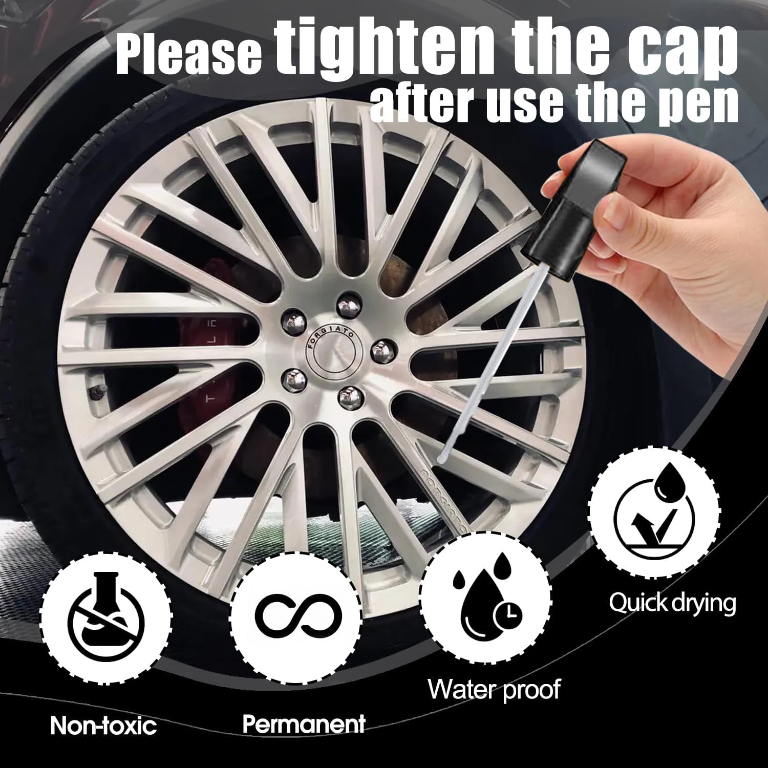 Matte Black Rim Touch Up Paint – Wheel Repair Kit Curb Rash, Quick And Easy