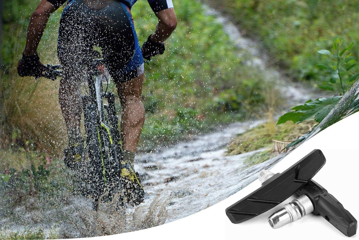Universal 70mm V-Brake Blocks with Shims & Nuts – No Noise, Extra Durability