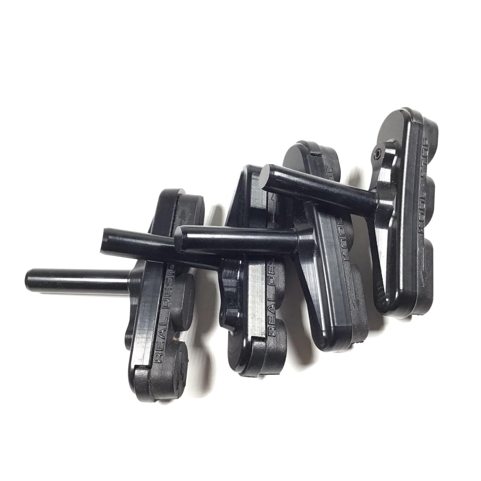 Real Design Cantilever Brake Shoes Pads Black Alloy Machined NOS Vinatge MTB BMX