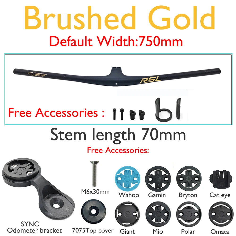 Cross-country MTB Bicycle Integrated Carbon Handlebar with Computer Mounts