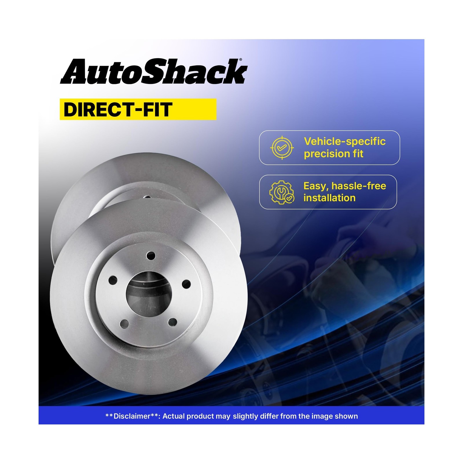 AutoShack Front Brake Rotors for Honda & Acura, Accord 2003-2012 Pilot 2003-2…