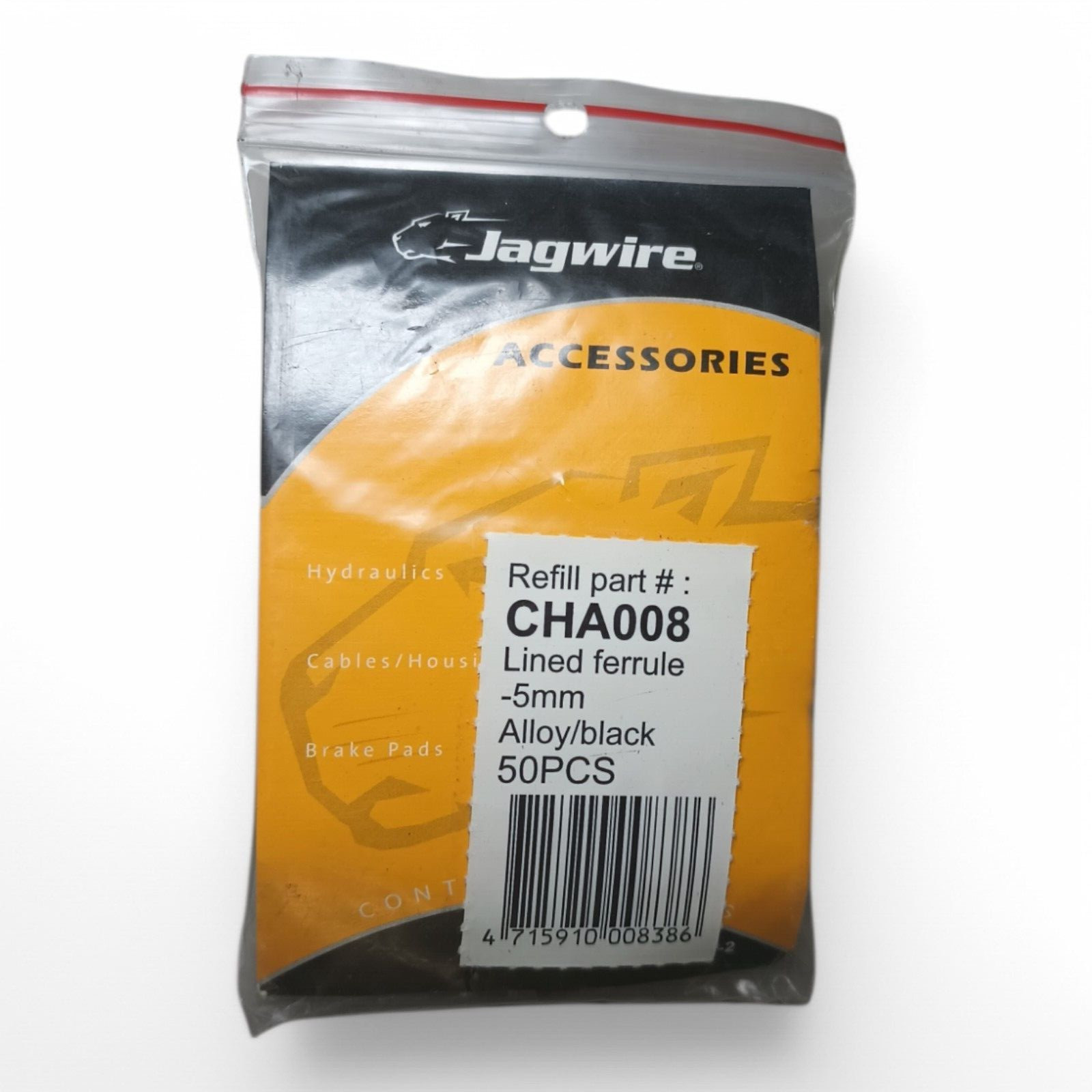 Jagwire Alloy Black 5mm Brake Cable Outer with Rubber Seal 50pcs