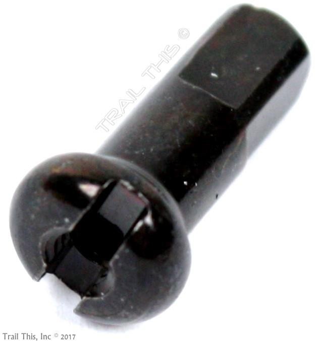 100 DT Swiss 2.0 12mm Brass Spoke Nipples Black for Bike Wheel 100-Count Box