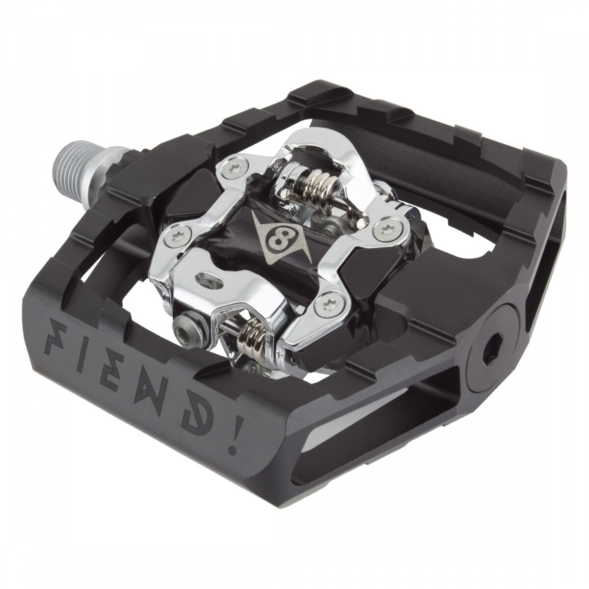 Origin8 Fiend! All-Mountan Double Clipless SPD 9/16″ Chromoly Axle Black/Silver