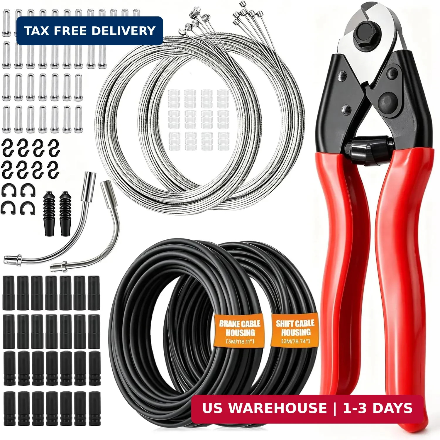 mankk 107PCS Universal Bike Cable Cutter Stainless Steel Bicycle Cable Cutter Bi