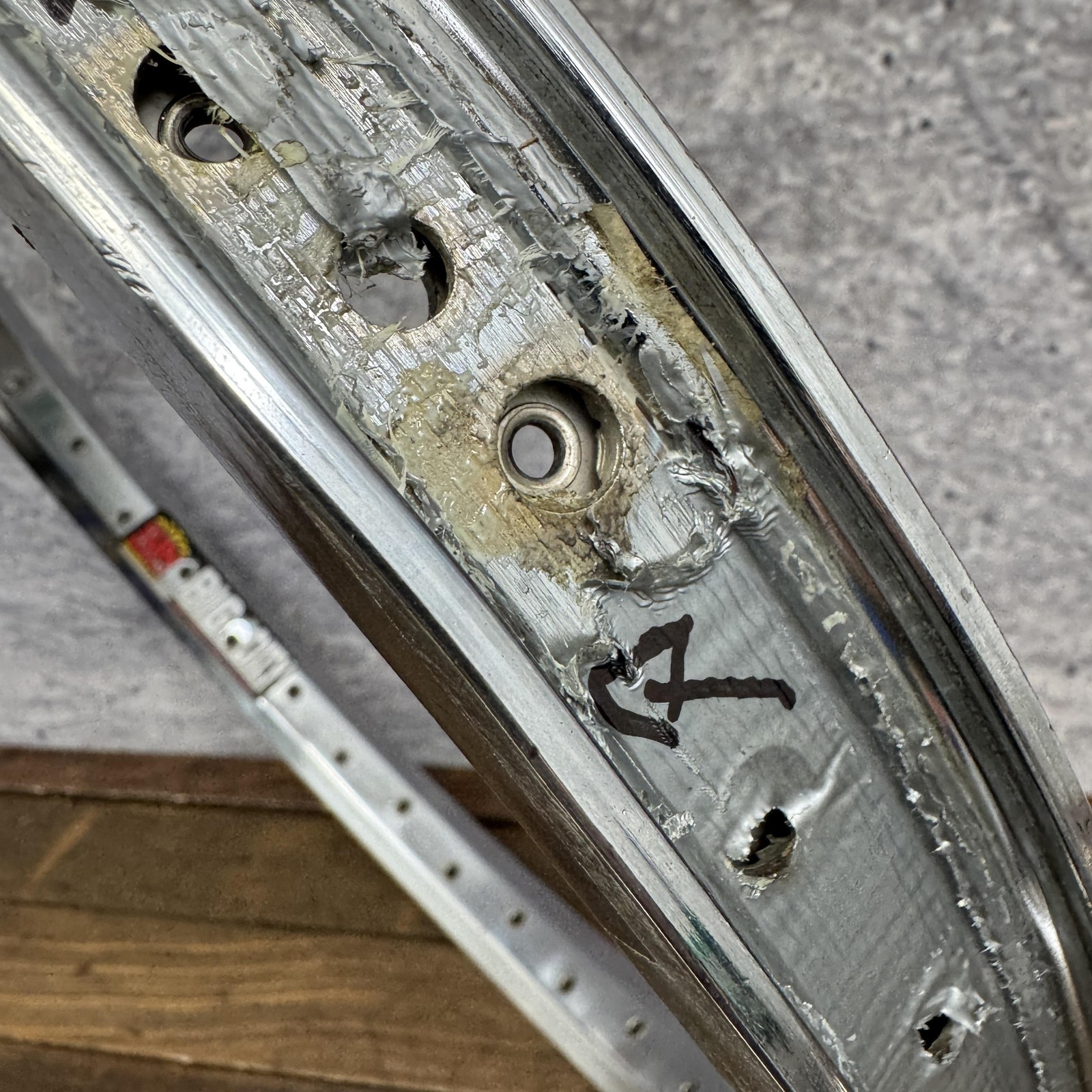 VIntage Sun Big City 20in BMX Rim 36H 406×34.5mm Chrome DENT Damaged