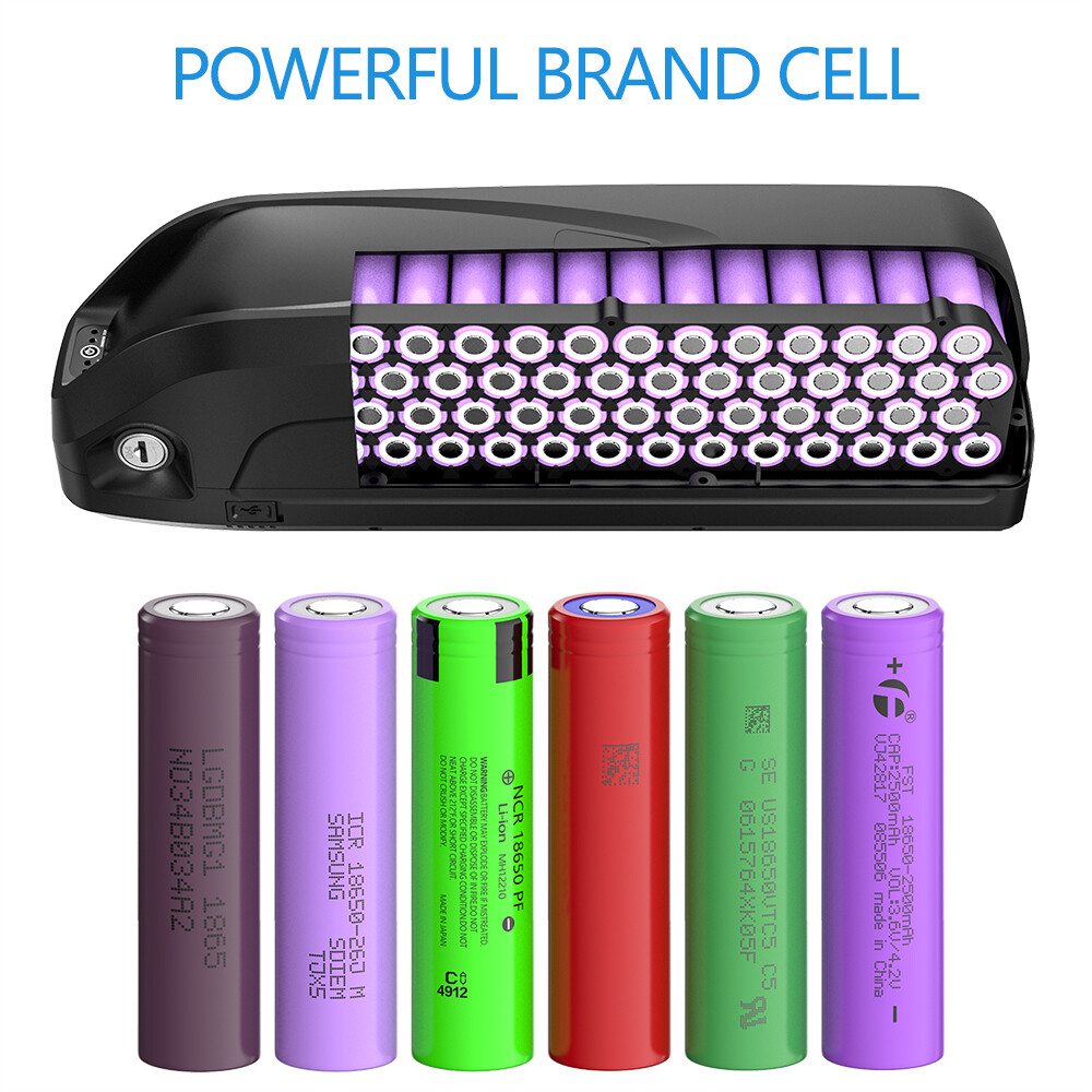 UPP 36V 48V 52V 20Ah 15Ah 13Ah Hailong Ebike Battery Pack for 0-1500W Motor USB