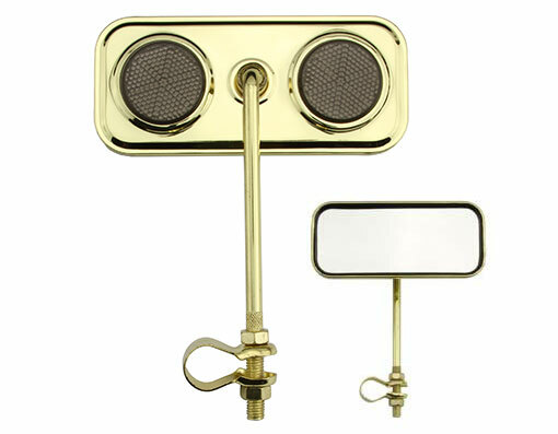 ONE Bike Rectangle Mirror Gold Black Reflectors. Bike parts,Bicycle parts.